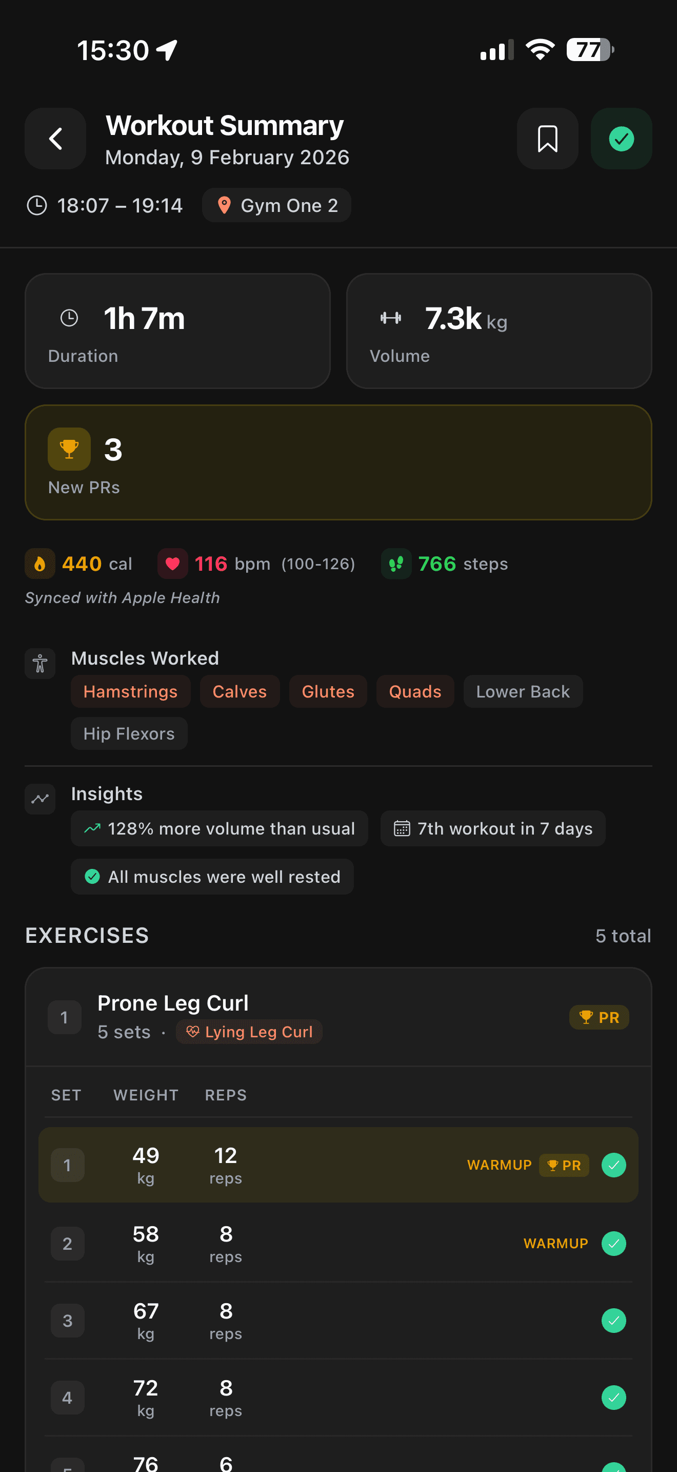 Post-Workout — Review your session