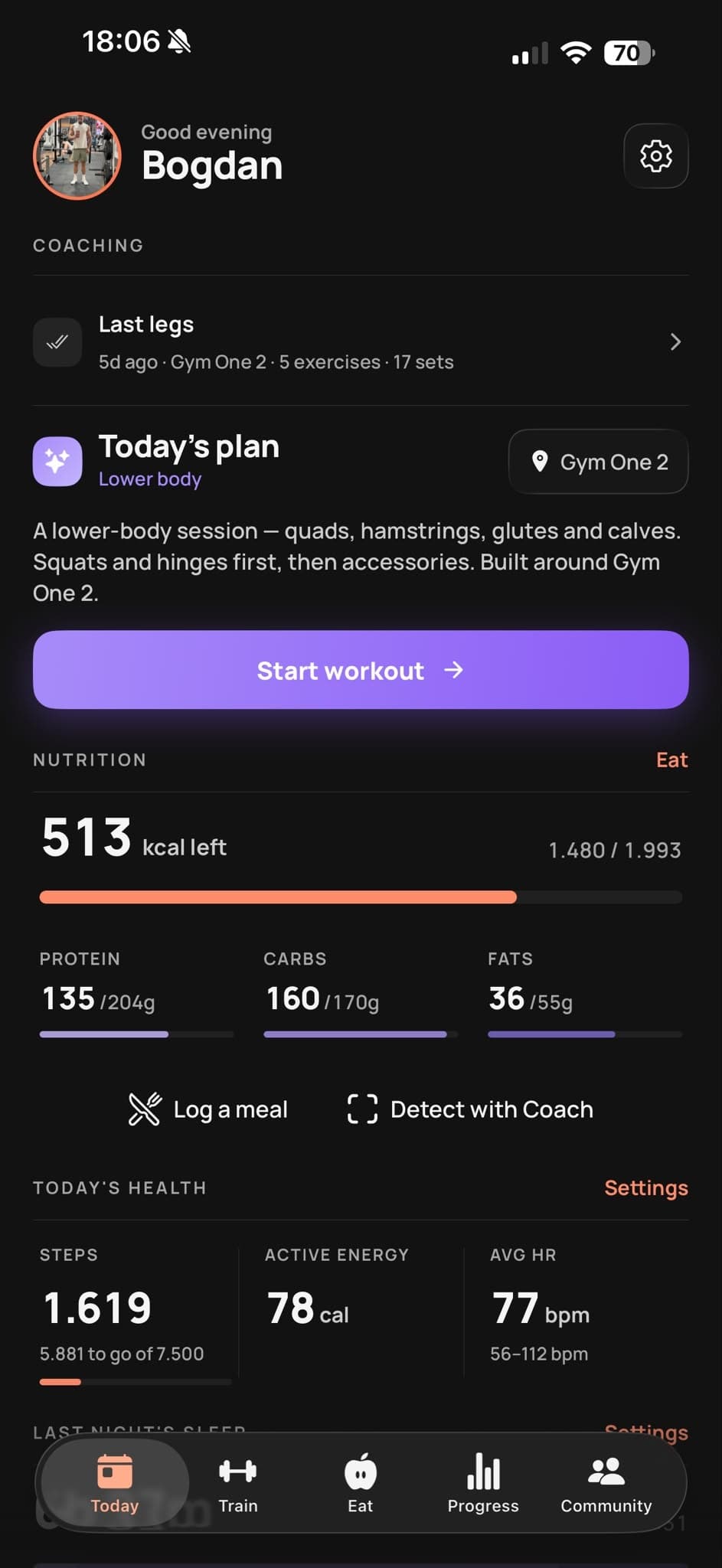 Today — Your day at a glance